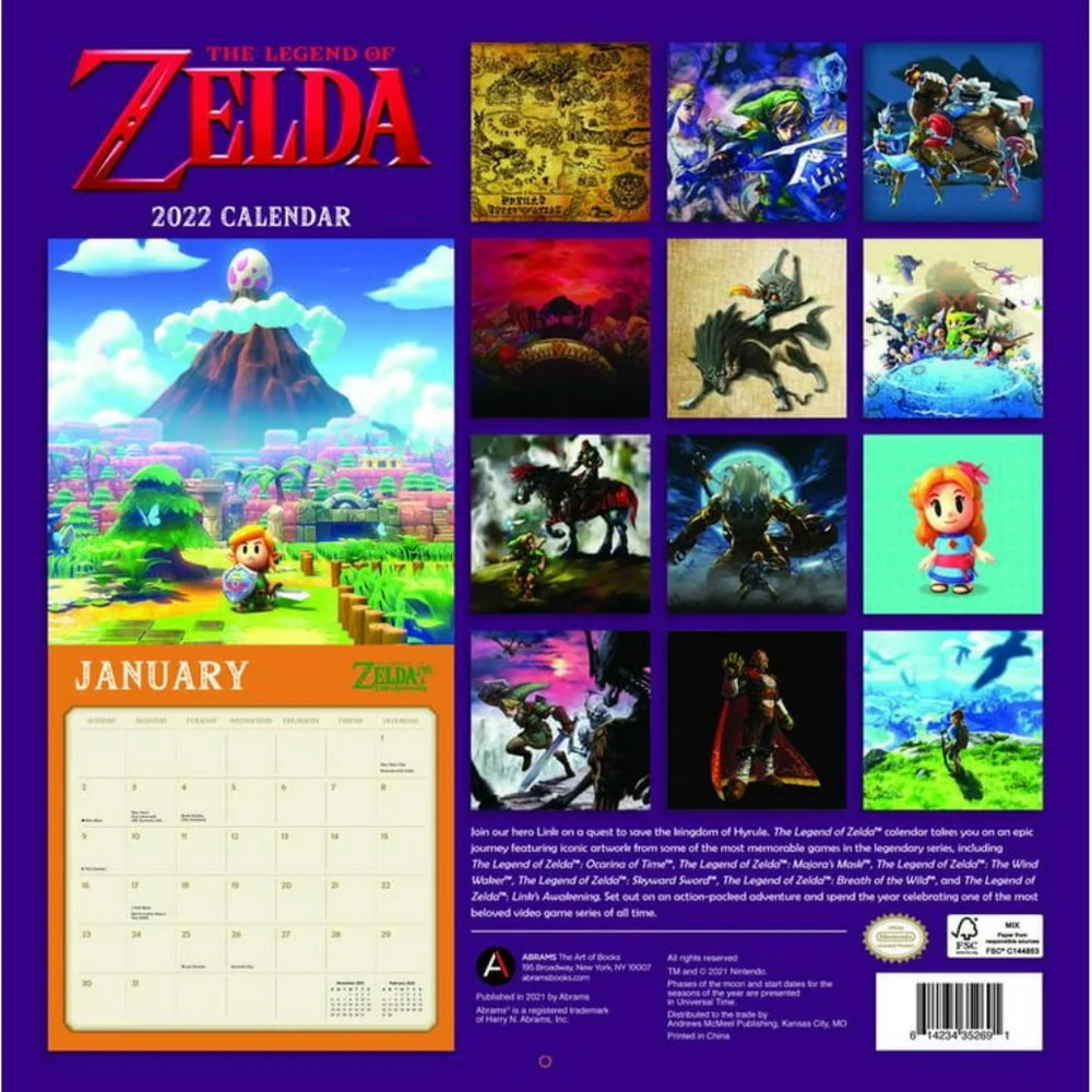 The Legend of Zelda: Breath of the Wild 2022 Calendar